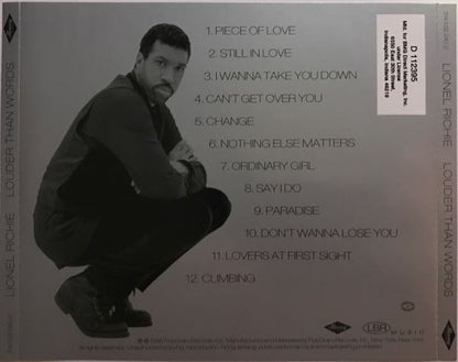 Lionel Richie : Louder Than Words (CD, Album, Club)