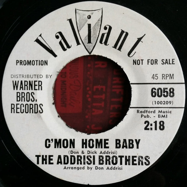Addrisi Brothers : Little Miss Sad (7", Single, Promo)