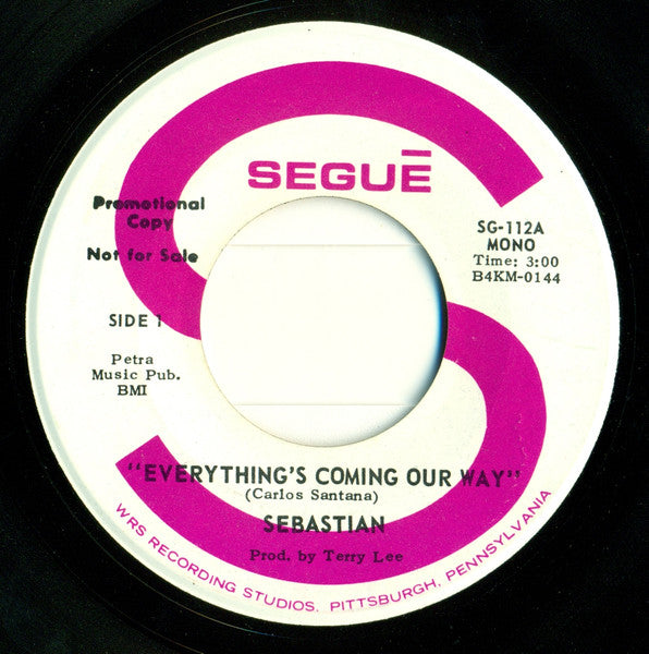 Sonny DiNunzio : Everything's Coming Our Way (7", Single, Mono, Promo)