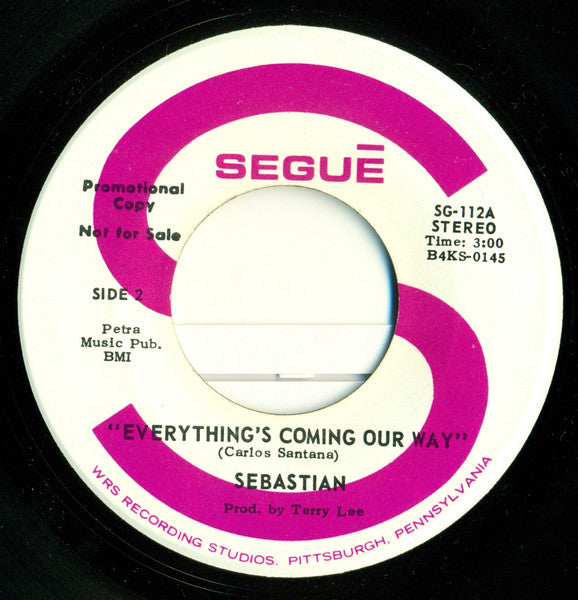 Sonny DiNunzio : Everything's Coming Our Way (7", Single, Mono, Promo)