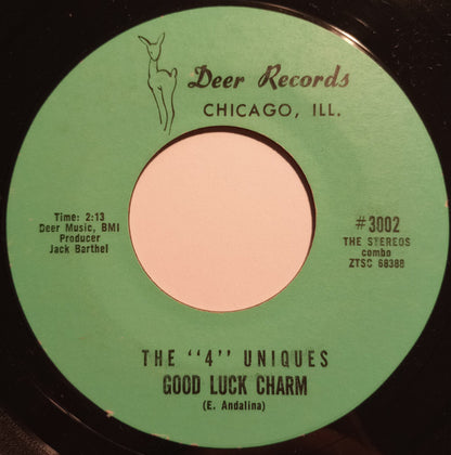 The "4" Uniques : Good Luck Charm / Island Of Love (7", Single, Styrene)