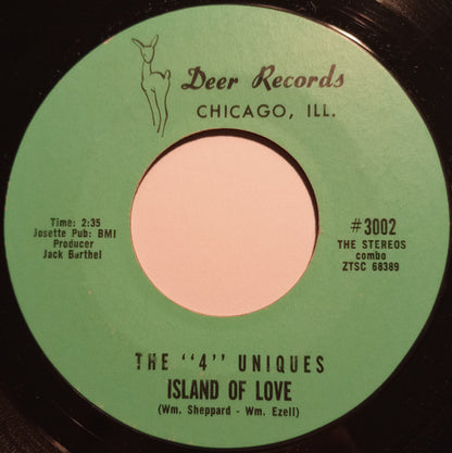 The "4" Uniques : Good Luck Charm / Island Of Love (7", Single, Styrene)