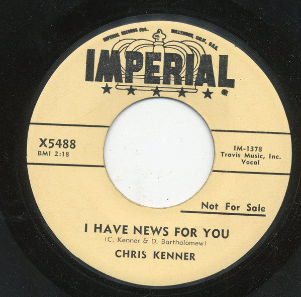 Chris Kenner : I Have News For You / Will You Be Mine (7", Promo)
