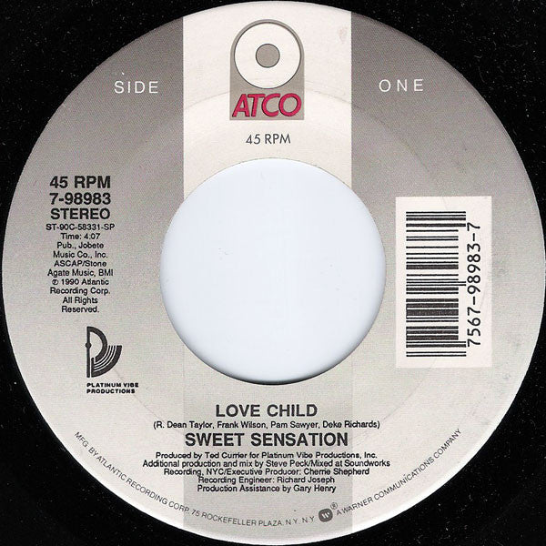 Sweet Sensation : Love Child (7", Single)