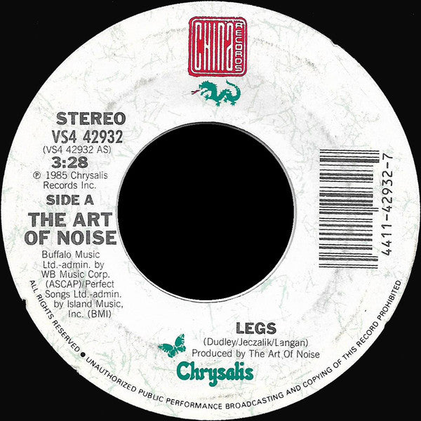 The Art Of Noise : Legs (7", Single, Styrene)