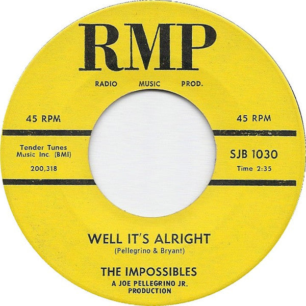 The Impossibles (13) : Well It's Alright / Mr. Maestro (7", Single)