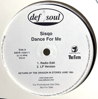 Sisqo : Dance For Me (12", Promo)