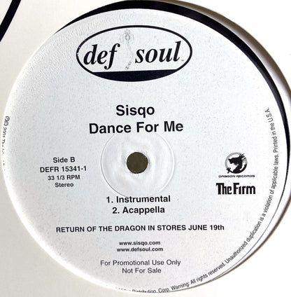 Sisqo : Dance For Me (12", Promo)