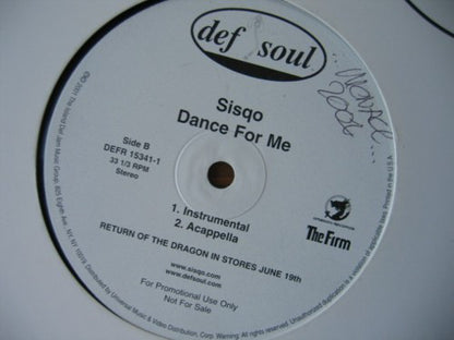 Sisqo : Dance For Me (12", Promo)