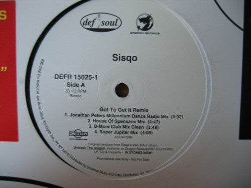 Sisqo : Got To Get It (12", Promo)