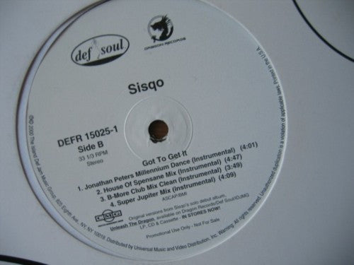 Sisqo : Got To Get It (12", Promo)