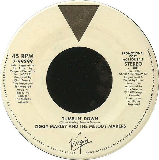 Ziggy Marley And The Melody Makers : Tumblin' Down (7", Promo, SP )