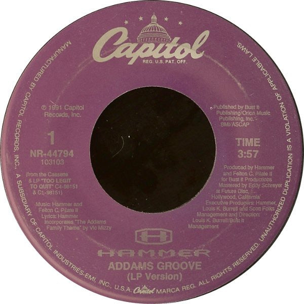 MC Hammer : Addams Groove (7")
