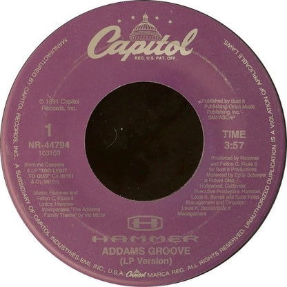 MC Hammer : Addams Groove (7")