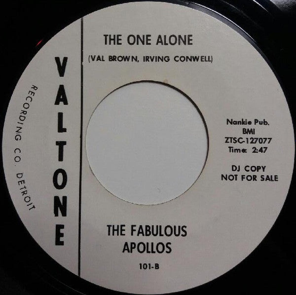 The Fabulous Apollos : Determination / The One Alone (7", Single, Promo)