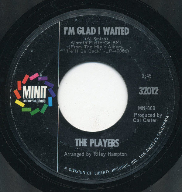 The Players (10) : Why Did I Lie / I'm Glad I Waited (7", Single)