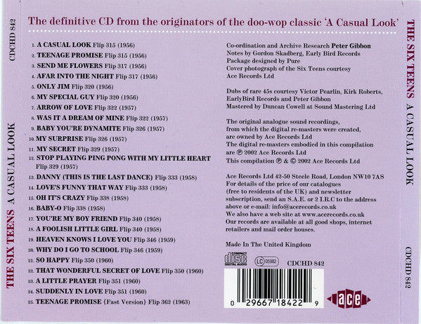 The Six Teens : A Casual Look: The Flip Recordings (CD, Comp)