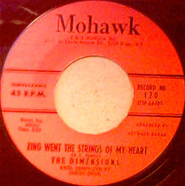 The Demensions : Zing Went The Strings Of My Heart  (7", Single, Styrene, Red)