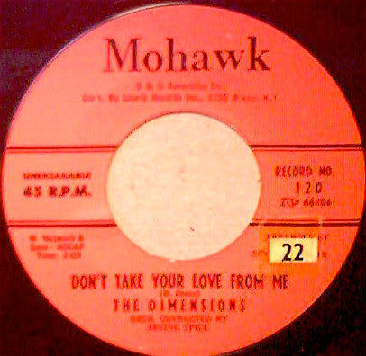 The Demensions : Zing Went The Strings Of My Heart  (7", Single, Styrene, Red)