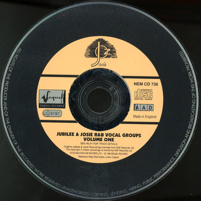 Various : Jubilee & Josie R&B Vocal Groups Volume One (CD, Comp)