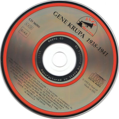 Gene Krupa And His Orchestra Featuring Leo Watson, Irene Daye, Anita O'Day : 1938 - 1941 "Drummin' Man" (CD, Comp)