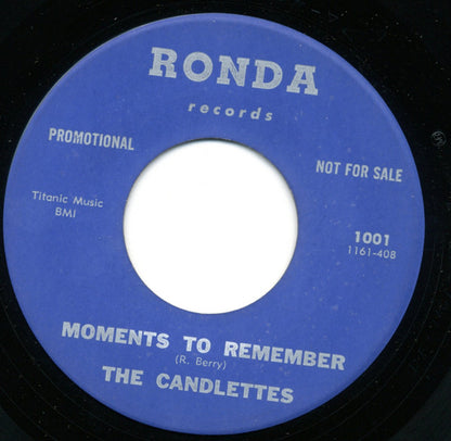 The Candlettes : Moments To Remember / Wrapped Up In A Dream (7", Single, Promo)