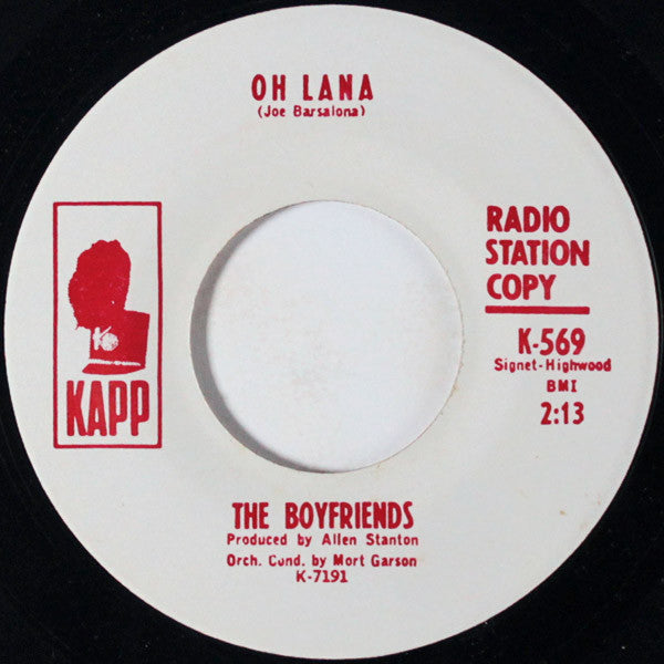 The Boyfriends (4) : Let's Fall in Love / Oh Lana (7", Promo, Unofficial)