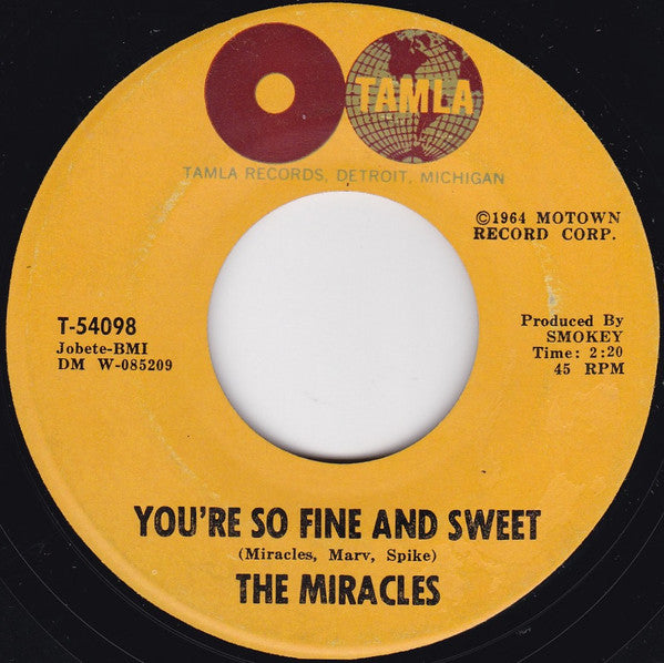 The Miracles : I Like It Like That / You're So Fine And Sweet (7", 𝓐𝓡𝓟)