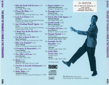 Frankie Lymon & The Teenagers : The Best of Frankie Lymon & the Teenagers (CD, Comp, Club, BMG)
