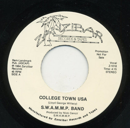 S.W.A.M.M.P. Band : College Town USA (7", Single, Promo)