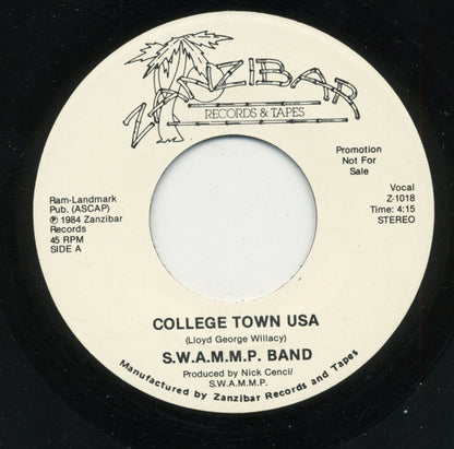 S.W.A.M.M.P. Band : College Town USA (7", Single, Promo)