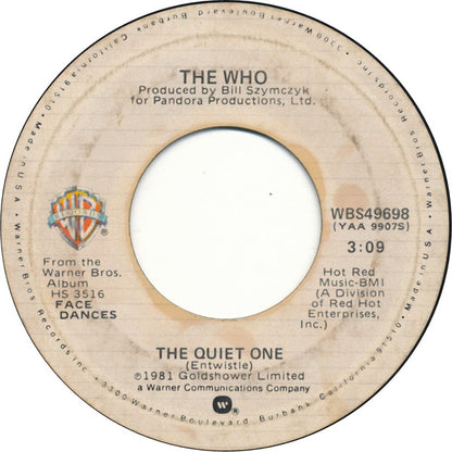 The Who : You Better You Bet (7", Single, Styrene, Ter)