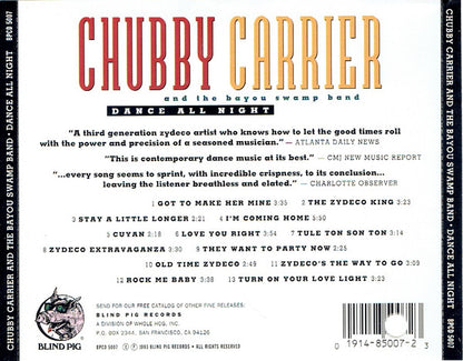 Chubby Carrier & The Bayou Swamp Band : Dance All Night (CD, Album)