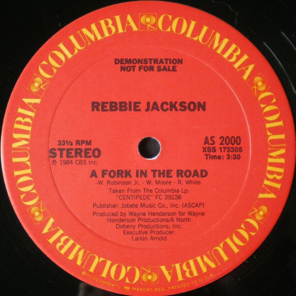 Rebbie Jackson : A Fork In The Road (12", Promo)