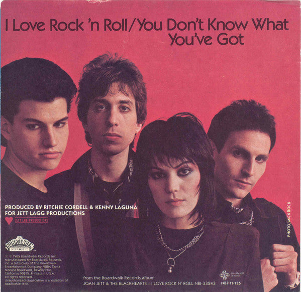 Joan Jett & The Blackhearts : I Love Rock 'N Roll (7", Single, Styrene, Ind)