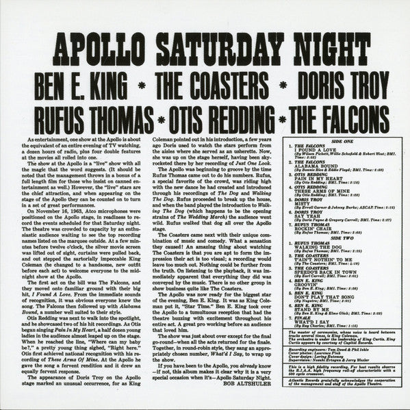 Various : Apollo Saturday Night (CD, Album, RE)