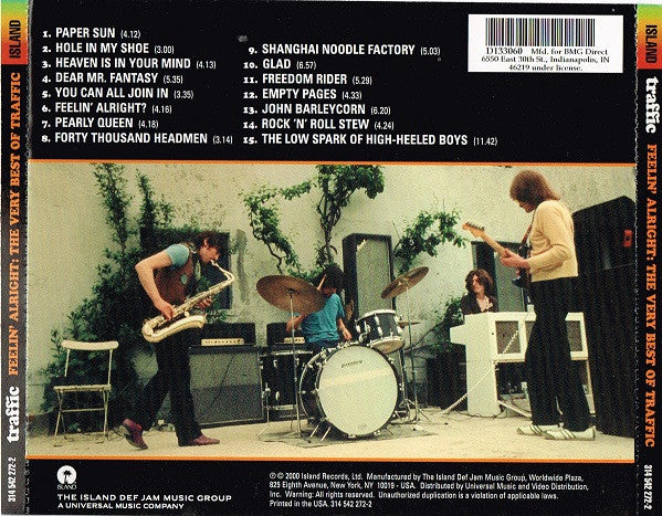 Traffic : Feelin' Alright: The Very Best Of Traffic (CD, Comp, Club, RM, UML)