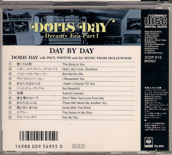 Doris Day With Paul Weston And His Music From Hollywood : Day By Day (CD, Album, Mono, RE)