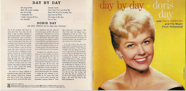 Doris Day With Paul Weston And His Music From Hollywood : Day By Day (CD, Album, Mono, RE)