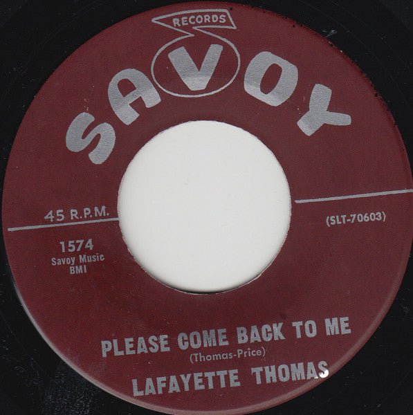 Lafayette Thomas : Please Come Back To Me (7", Single)