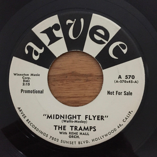 The Tramps (5) With René Hall's Orchestra : Midnight Flyer (7", Promo)
