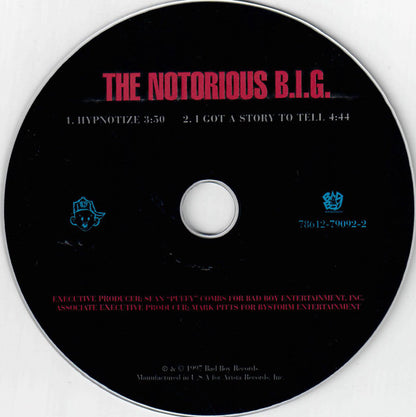 Notorious B.I.G. : Hypnotize (CD, Single, Car)