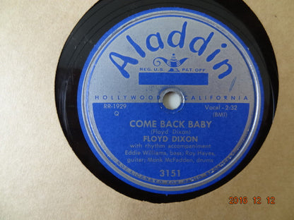 Floyd Dixon : Tired, Broke, And Busted / Come Back Baby (Shellac, 10")