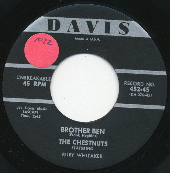 The Chestnuts (3) : Forever I Vow / Brother Ben (7")