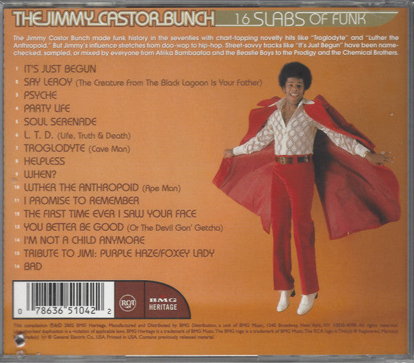 The Jimmy Castor Bunch : 16 Slabs Of Funk (CD, Comp)
