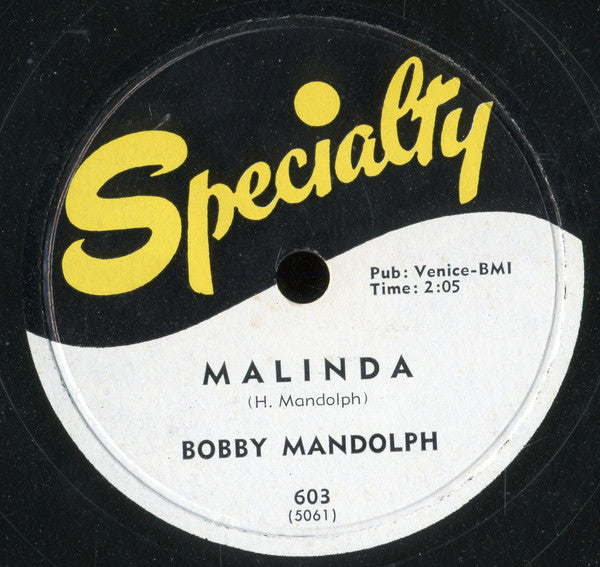 Bobby Mandolph : Little Sally Walker / Malinda (Shellac, 10")