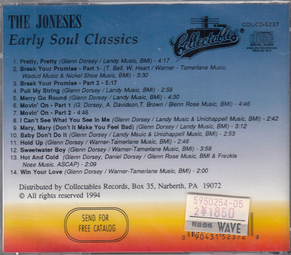The Joneses : Golden "Soul" Classics From The Early Years (CD, Comp)