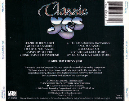 Yes : Classic Yes (CD, Comp, RE, WEA)