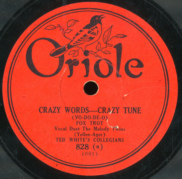Ted White's Collegians / Dixie Jazz Band : Crazy Words Crazy Tune / Coffee Pot Blues (Shellac, 10")