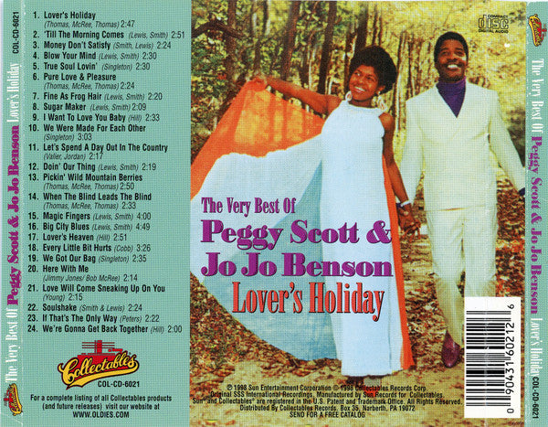 Peggy Scott & Jo Jo Benson : Lover's Holiday: The Very Best Of Peggy Scott & Jo Jo Benson (CD, Comp)